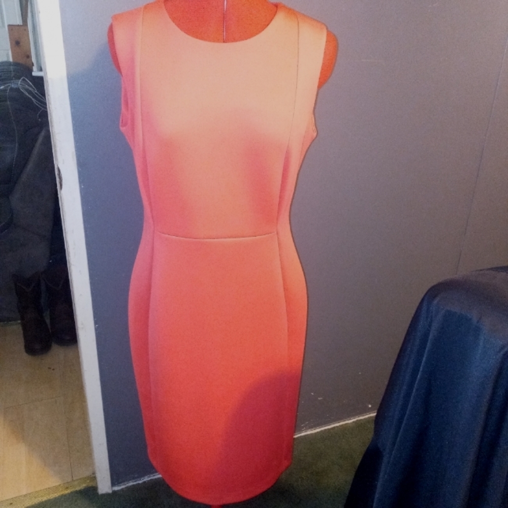 Bright Coral Calvin Klein dress Size 10